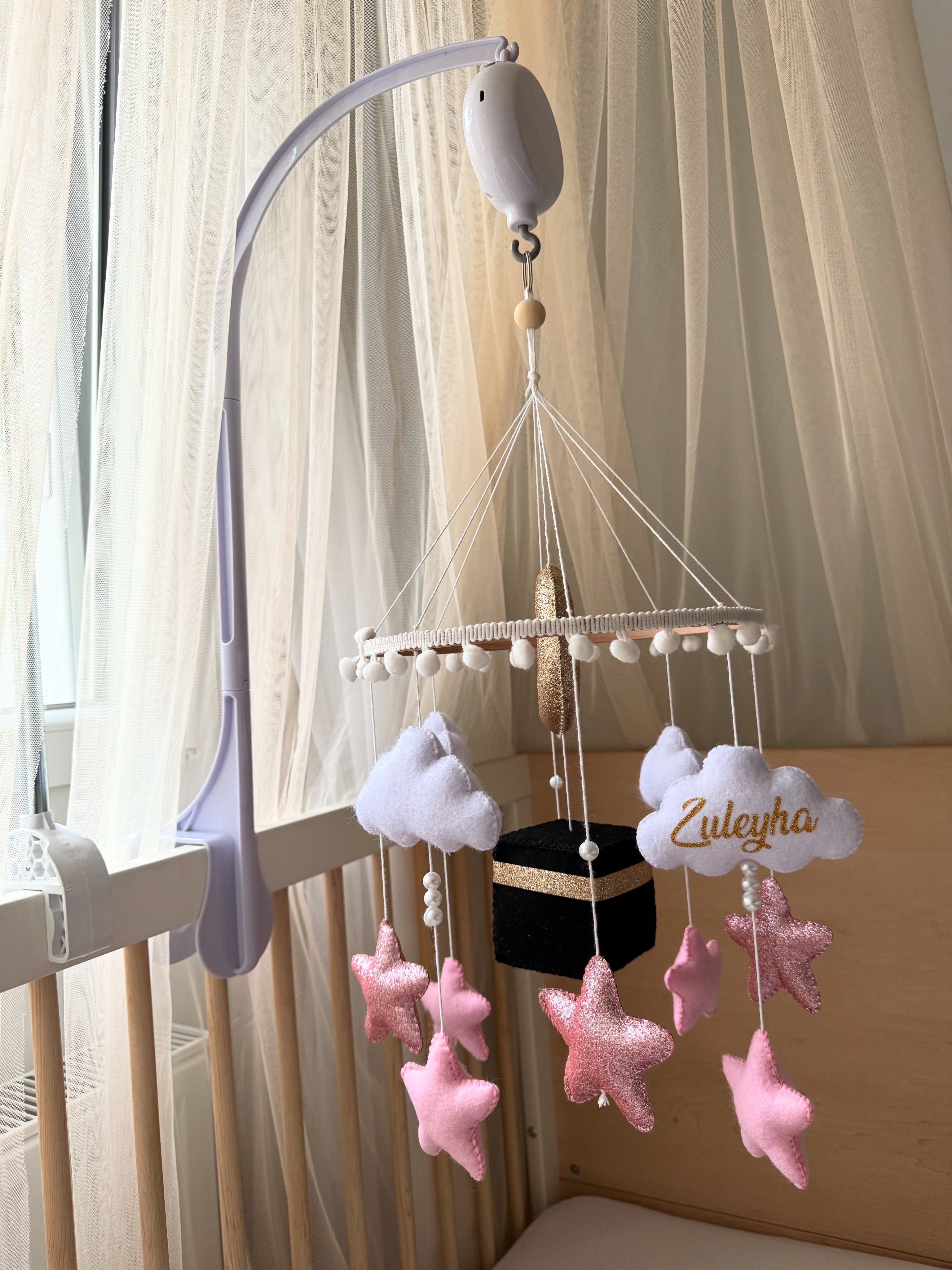 Mobile Coranique Rose